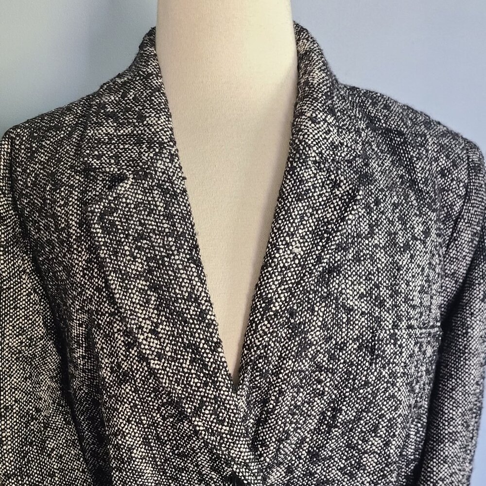 NWT Jessica London Heavy Tweed Blk Wht